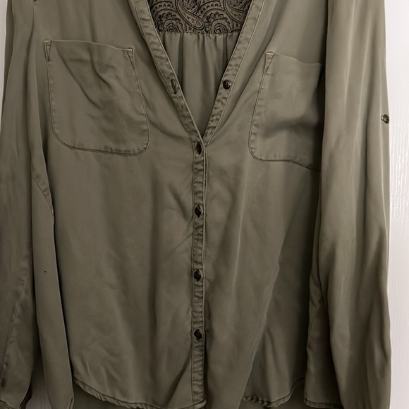 Anthropologie Green Shirt L - Picture 3 of 3